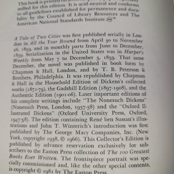 A TALE OF TWO CITIES book - Picture 2 of 8